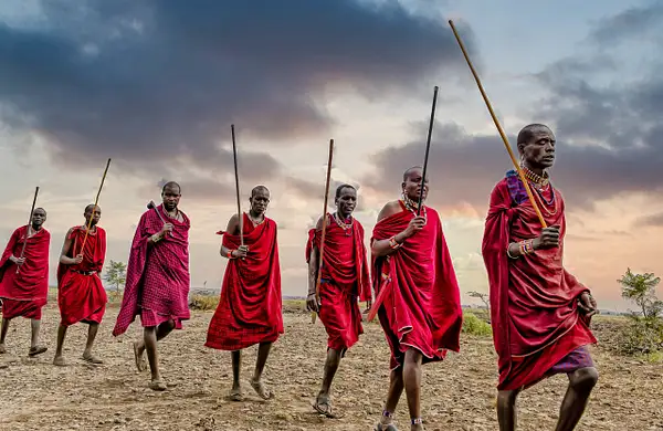 The Maasai, a Nilotic ethnic group inhabiting northern,...