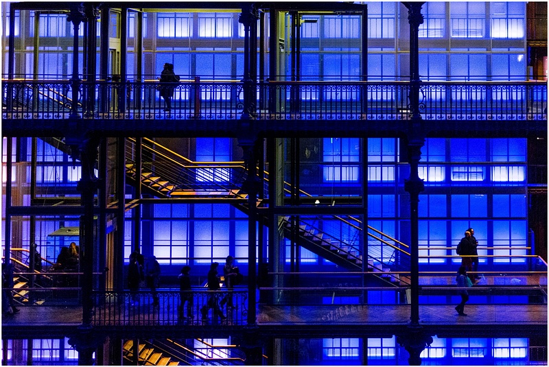Stairs in blue