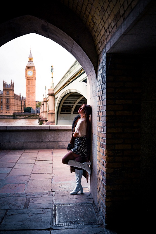London Model Westminster Bridge Elizabeth Tower and Big Ben color