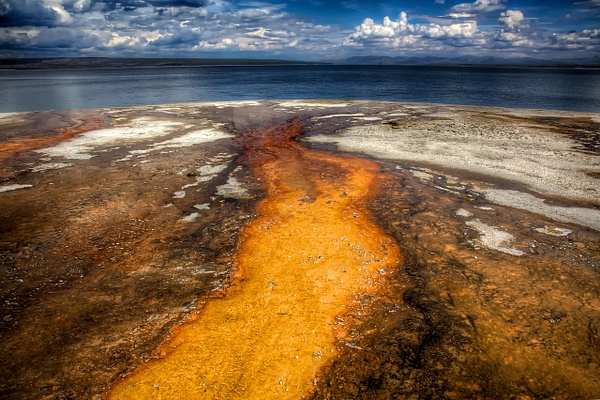 Mineral Flow at Yellowstone Lake - Rozanne Hakala Photography
