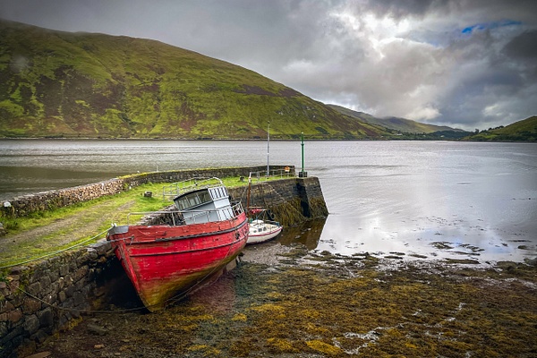Red Boat in Connemara - Rozanne Hakala Photography