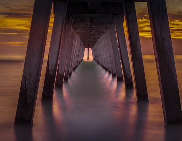 Venice Fishing Pier at Blue Hour - Landscape - Bill Ciminelli Photography