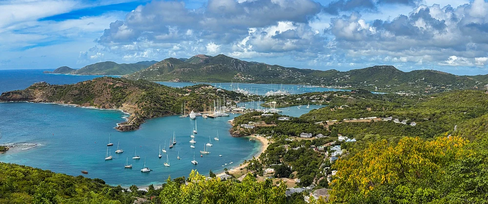 Breathtaking Panorama of Antigua's Coastal Beauty