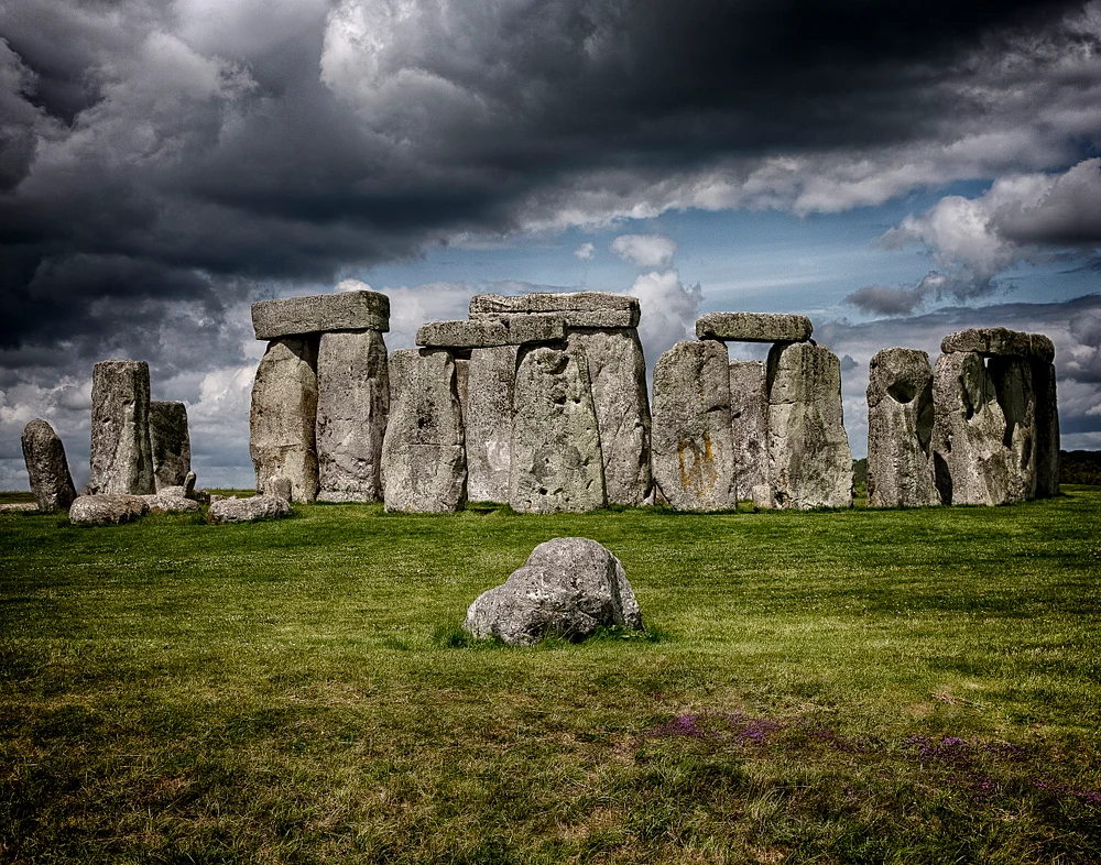 Ancient Stonehenge Under Dramatic Skies