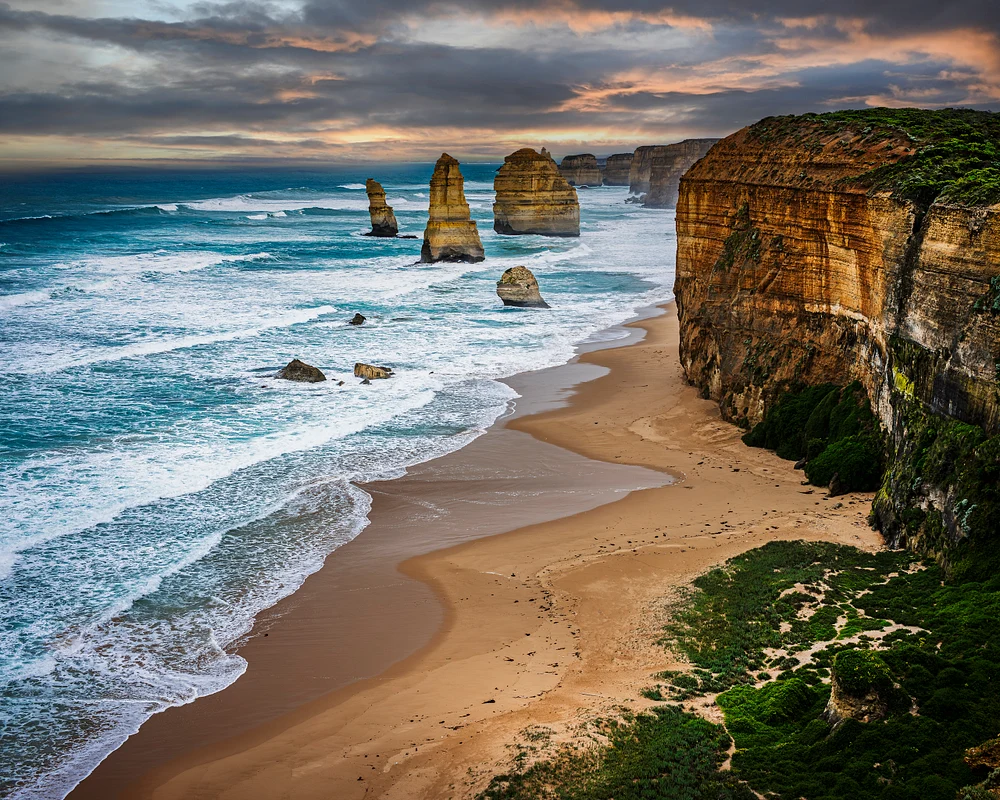 Dramatic Coastal Cliffs Along the Rugged Shoreline