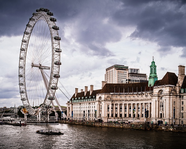 Iconic London Eye Overlooking the River Thames - Cityscape - Bud James Photography