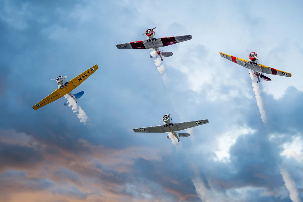 Dynamic Aerial Formation of Vintage Aircraft