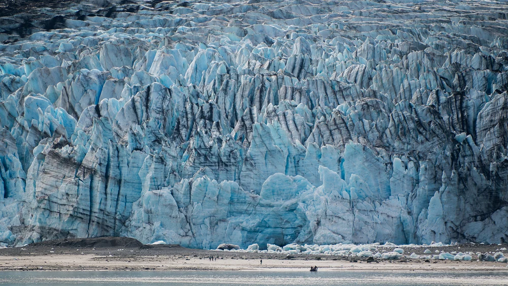 Majestic Glacial Landscape with Ice Formations