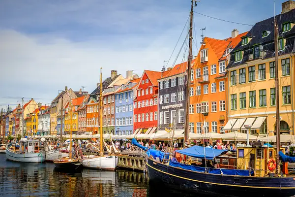 Quayside Color Along Copenhagen’s Nyhavn Canal by...