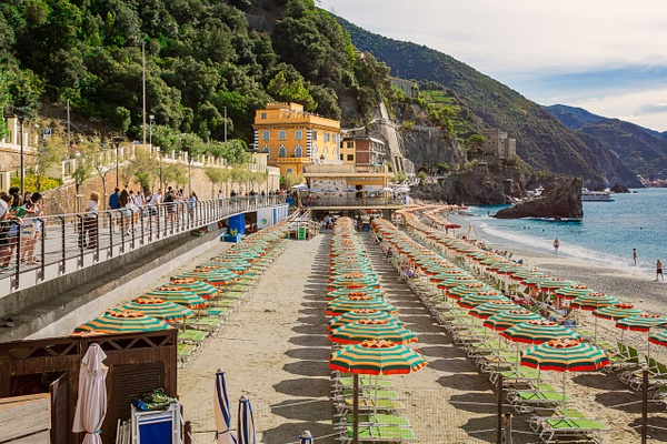 Seaside Umbrella Rows at Monterosso al Mare - Homepage - IanStaplesPhotography