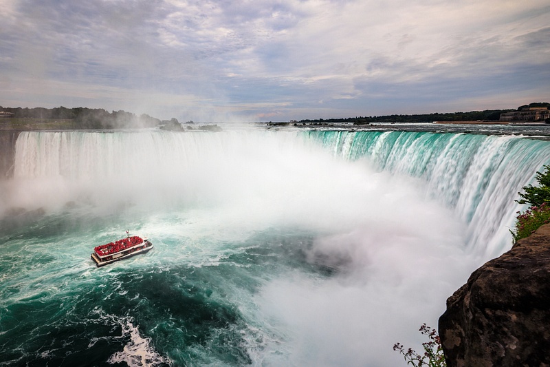Cobalt Horseshoe Falls Viewed Through Rising Spray