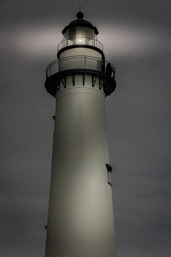 Black and White Saint Simons Island Lighthouse Black and White Saint Simons Island Lighthouse