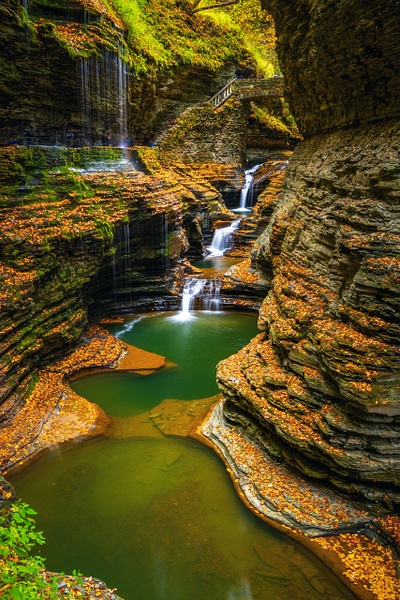 Stunning Waterfalls and Autumn Foliage at Watkins Glen State Park - Waterfalls - Bradley Barnes Photography