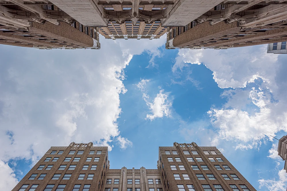 Skyward View of Urban Architecture