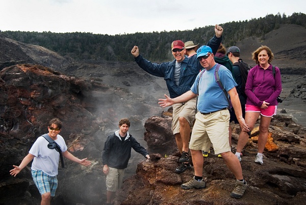 Crater Hike Group! - Big Island Hawaii - Steve Juba