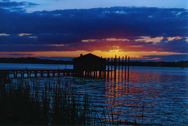 florida pier blue sunset - 35 MM - Steve Juba 