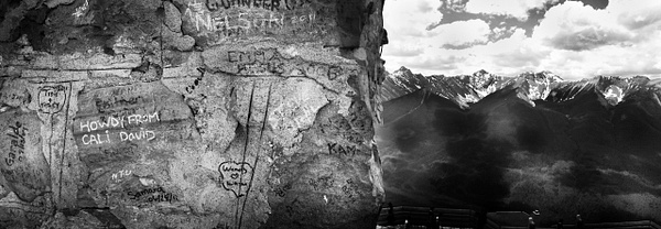 Graffite Cliffs bw - Canadian Rockies - Steve Juba