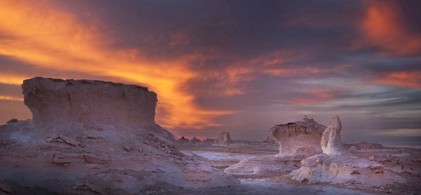 The White Desert Dusk Dodged More - Landscape -  Steve Juba Photography 