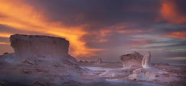 The White Desert Dusk Dodged More by Stevejubaphotography