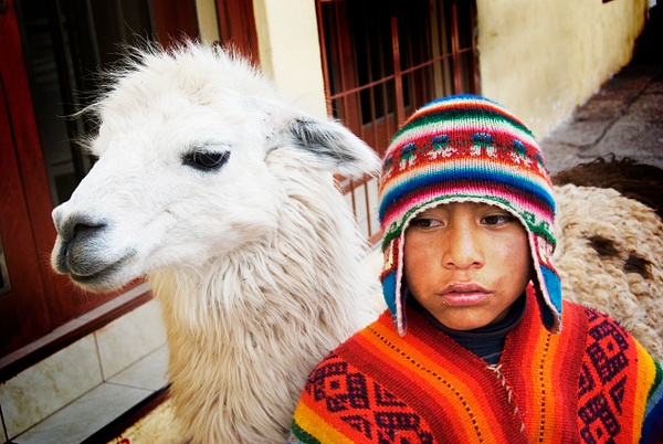 Boy and his lamma - Steve Juba