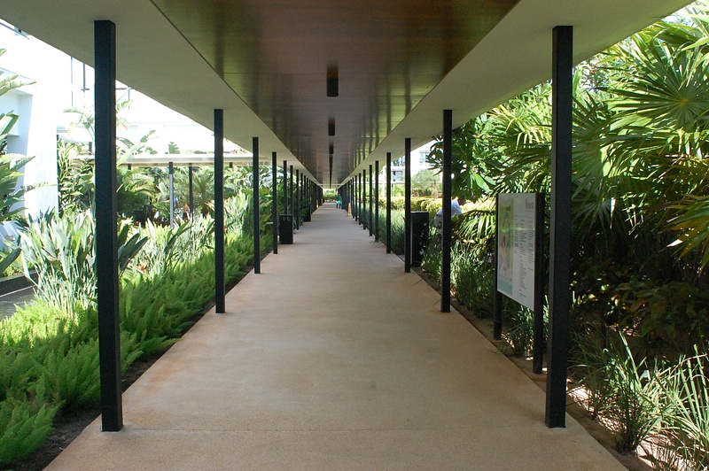 Covered walkway connecting EC to the rest of the resort