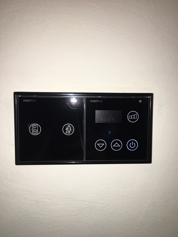 Controls for privacy buttons and thermostat