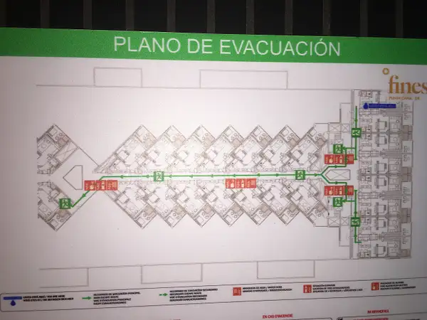 Evacuation map posted in room by Lovethesun