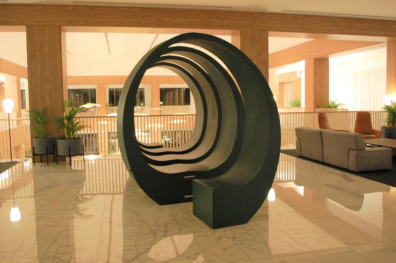 Art that functions as seating at the main entrance
