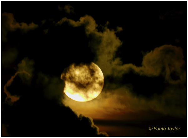 Mysterious Super Moon - Sun - Sea - Moon - Paula Taylor Photography 