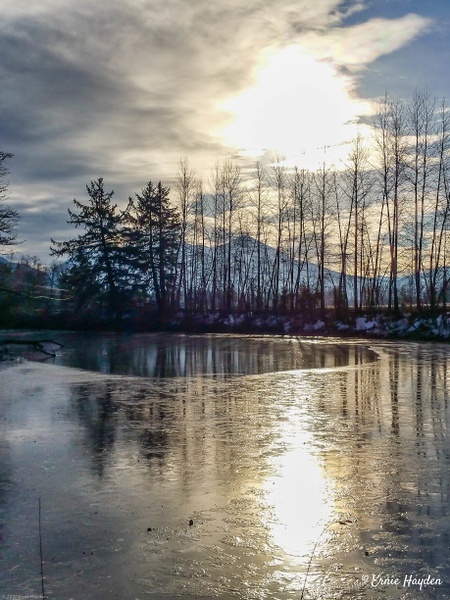 Icy Reflections - Landscapes - Rising Moon NW Photography  