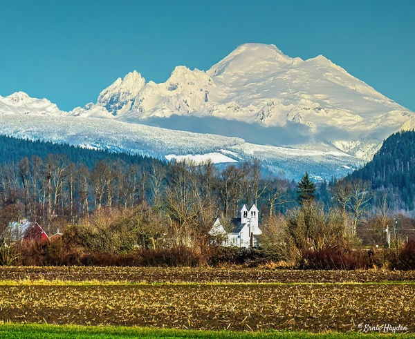 Mt Baker and Church - Landscapes - Rising Moon NW Photography 