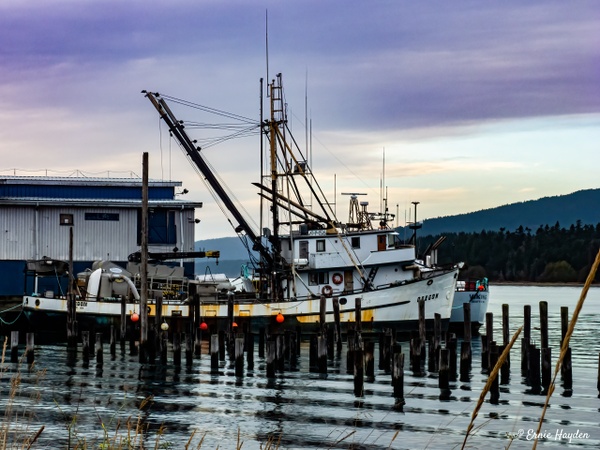 Fishing Boat "Oregon" - Golden Hour - Rising Moon NW Photography