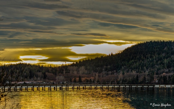 Midday Light over Fidalgo Bay - 2 - Golden Hour - Rising Moon NW Photography