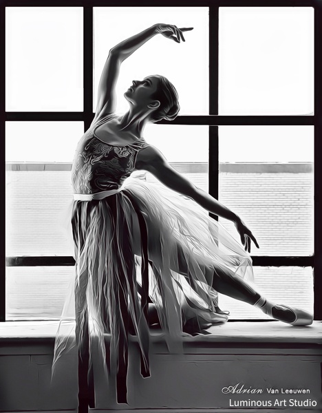 Ballerina-In-Window-02 - People Illustrations - LuminousLight