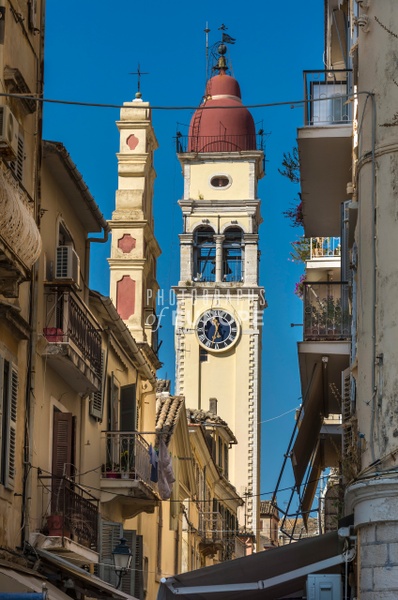 St-Spyridon-Church-tower-Corfu-Old-Town-Greece - CORFU OLD TOWN - Photographs of Europe