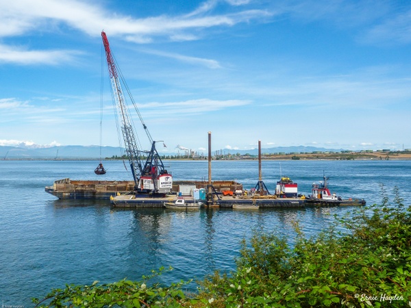 American Construction Dredge Operation - Fidalgo Bay - Maritime - RisingMoonNW 
