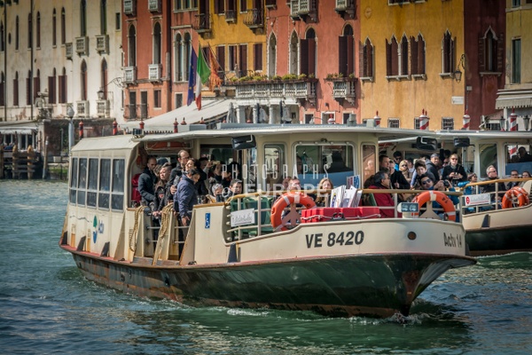 Busy-Venice-Water-Buses-Grand-Canal-Venice-Italy - Photographs of Venice, Italy..