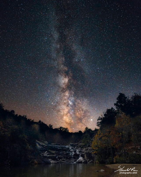 Milky Way over Rocky Creek Falls