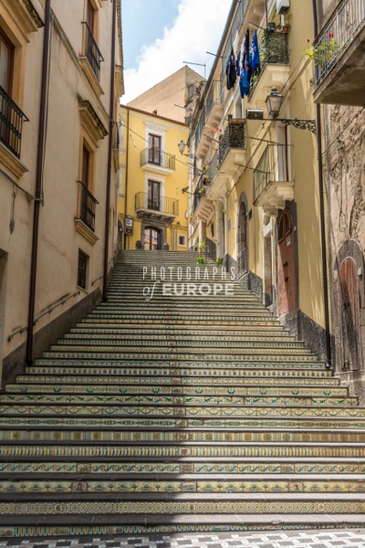 Tiled-stairs-Vizzini-Sicily-Italy - Photographs of Sicily, Italy. 