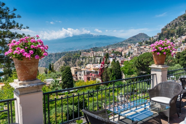 View-from-terrace-Belmond-Grand-Hotel-Timeo-Taormina-Sicily-Italy - Photographs of Sicily, Italy. 