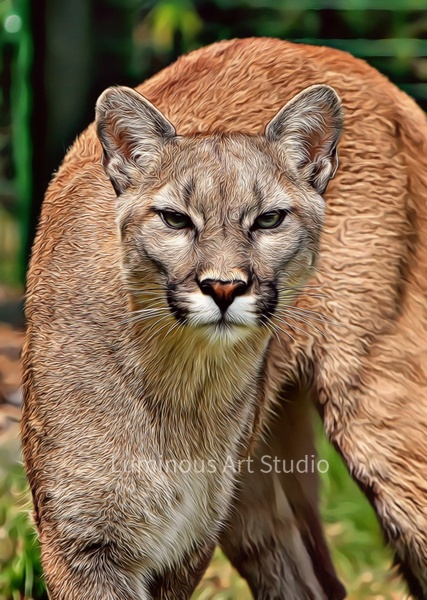 Cougar-Art-041 - Wildlife Illustrations - LuminousLight