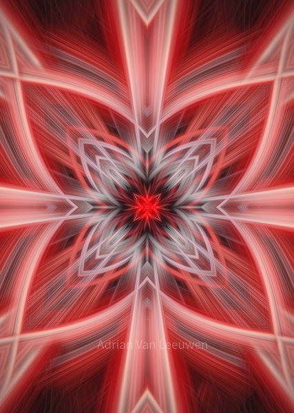 No.10-Red-Floral-Pattern-fractal-art - Fine Art 