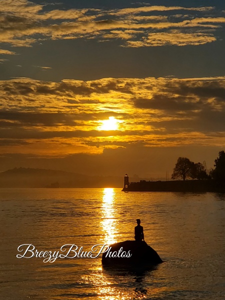 Golden Morning Reflections - Ocean Vistas - Chinelo Mora 