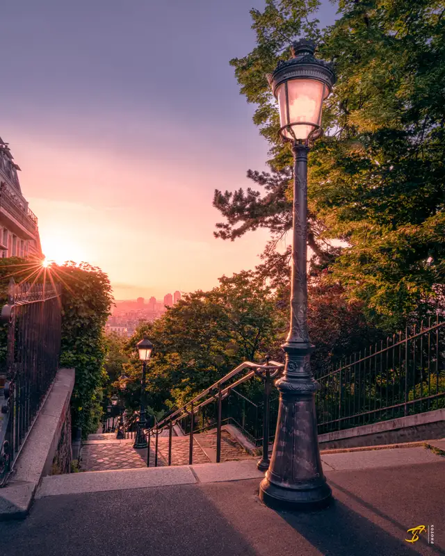 Stairs in Montmartre II, Paris, France, 2020