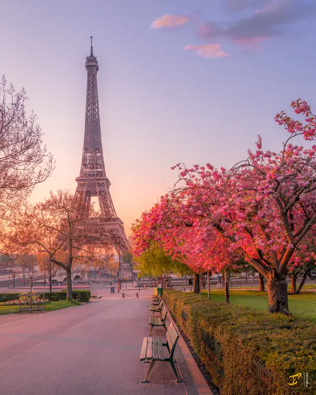 Eiffel Tower in Spring II, Paris, France, 2021