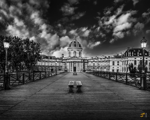 Pont des Arts, Paris, France, 2020 - Black And White - Thomas Speck