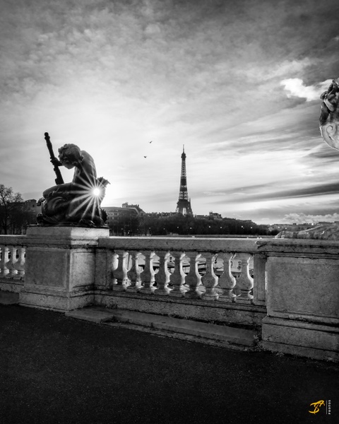 From the Alexander Bridge II, Paris, France, 2021 - Black And White &amp;#821 Thomas Speck Photography