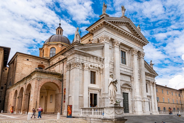 Urbino-Cathedral-frontage-exterior-Urbino-Marche-Italy - Photographs of Umbria, Italy