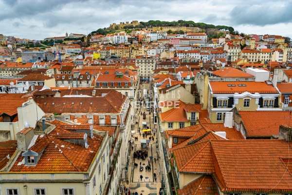 Roof-top-view-from-Elevador-de-Santa-Justa-Lisbon-Portugal-2 - LISBON & CASCAIS - Photographs of Europe