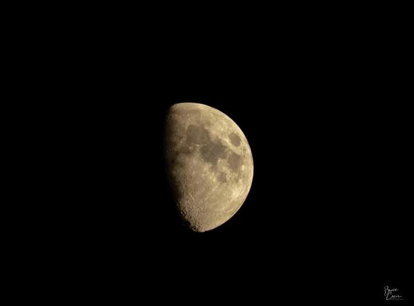 Half moon over Yorba Linda by Bruce Crair
